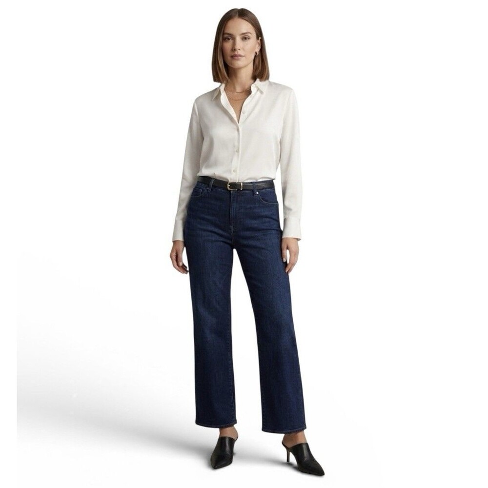 NWT HUDSON Classic High Rise Denim Jeans Dark Wash Blue Pants Womens Size 36 NEW